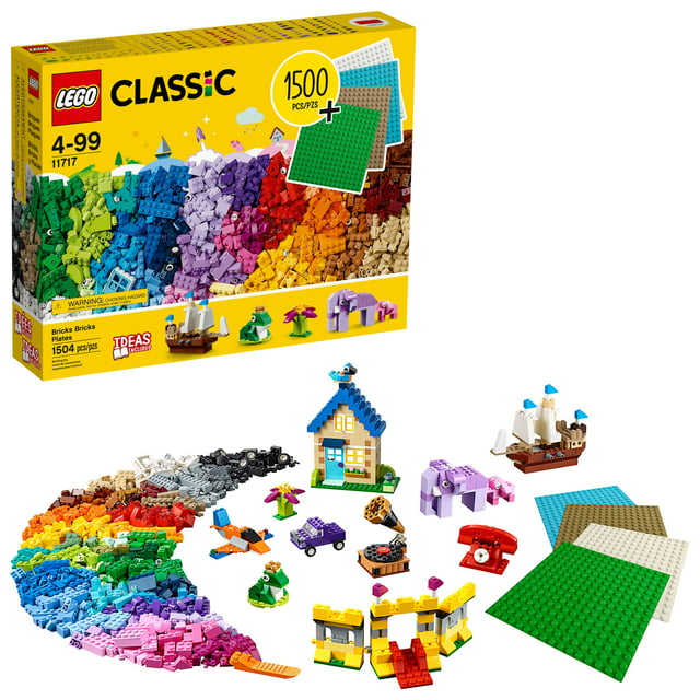 LEGO Classic Bricks Bricks Plates 11717 Building Toy; Great Gift for Kids; Imaginative, Creative, Educational Play Toy (1504 Pieces)