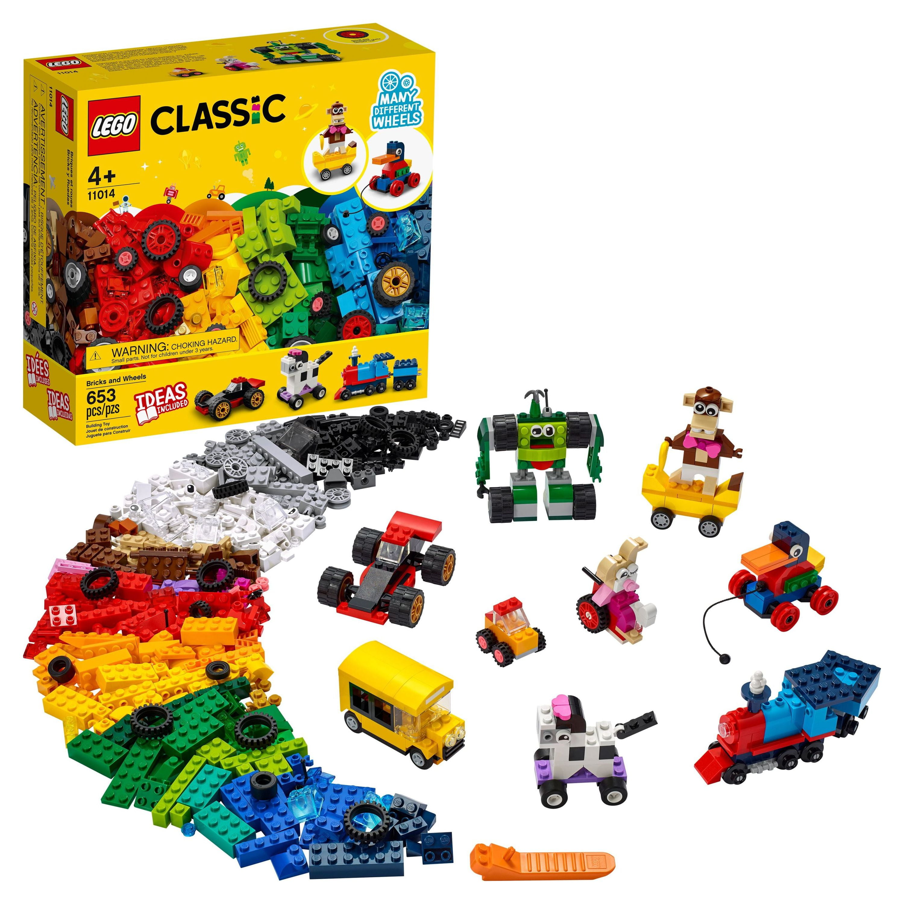 LEGO Classic 11014 Bricks and Wheels Kit: Kids Building Playset