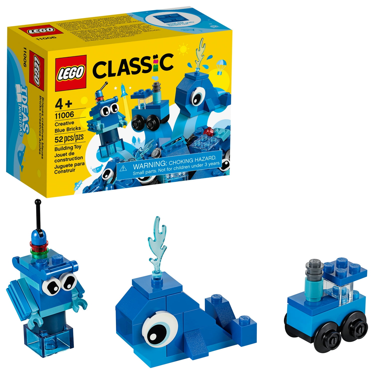 LEGO Classic Blue Bricks 11006 Building Set for Imaginative Play (52 Pieces) - Walmart.com