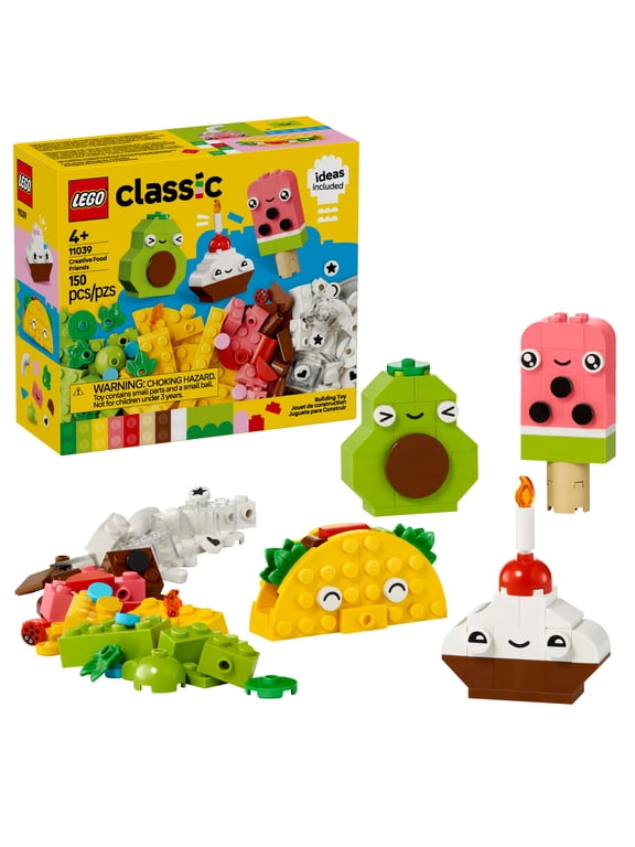 Classic Creative Food Friends Building Toy Set - Pretend Play Food for Kids, Boys and Girls, Ages 4+ - Learning and Educational Toy for Preschool - Gift Idea for Birthdays - 11039