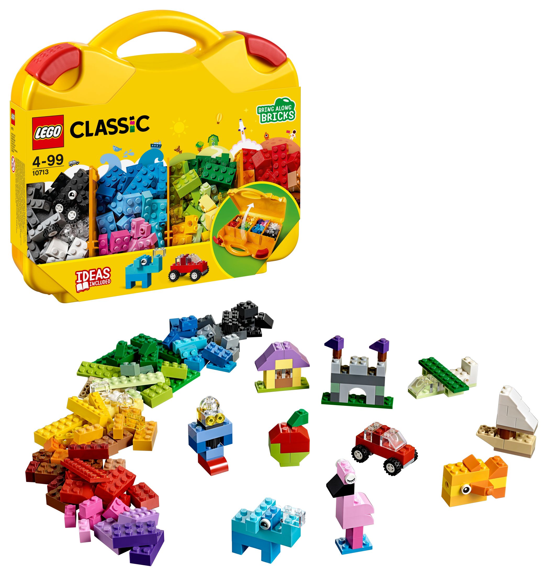 LEGO Classic Creative Suitcase 10713 - Includes Sorting Storage Organizer Case with Fun Colorful Building Bricks, Preschool Learning Toy for Kids to Play and Be Inspired by LEGO Masters - image 1 of 7
