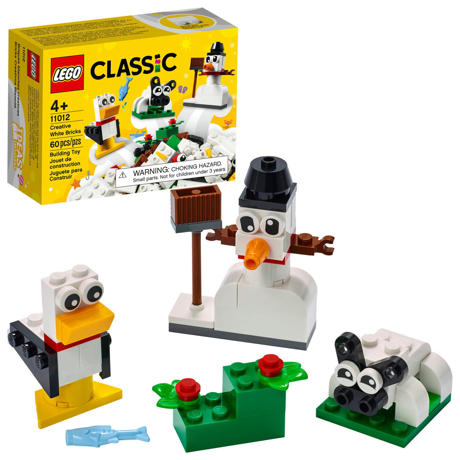 LEGO Classic Creative White Bricks 11012 Building Toy to Inspire Creative Play (60 Pieces) - image 1 of 5