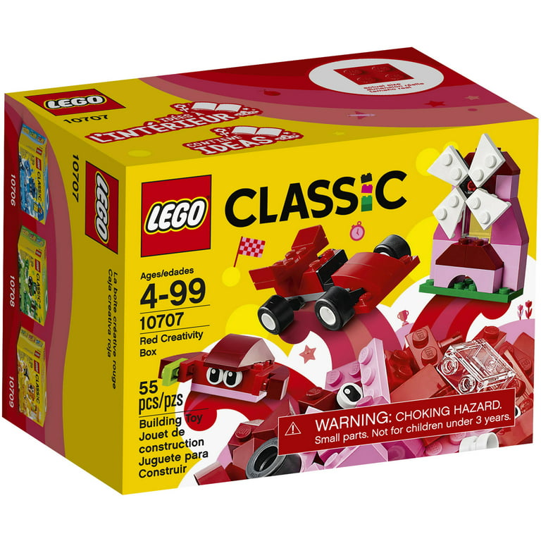 mikro fredelig Skæbne LEGO Classic Creativity Box, Red 10707 (55 Pieces) - Walmart.com