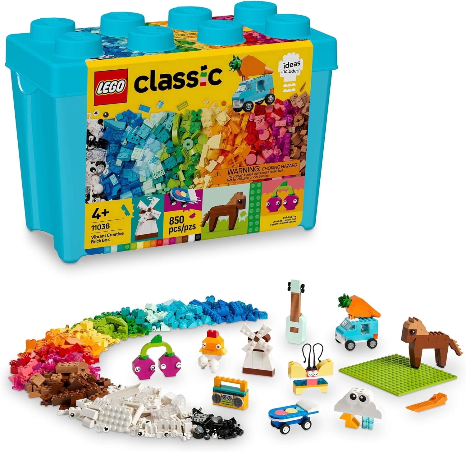 LEGO, Vibrant Creative Brick Box, 11038, 850 Pieces - Walmart.com