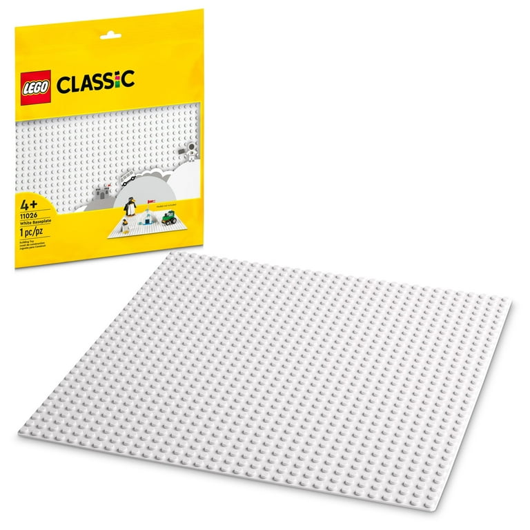 LEGO Classic White Baseplate, Square 32x32 Stud Foundation to Build, Play,  and Display Toy Brick Creations, Great for Snowy and Winter Landscapes