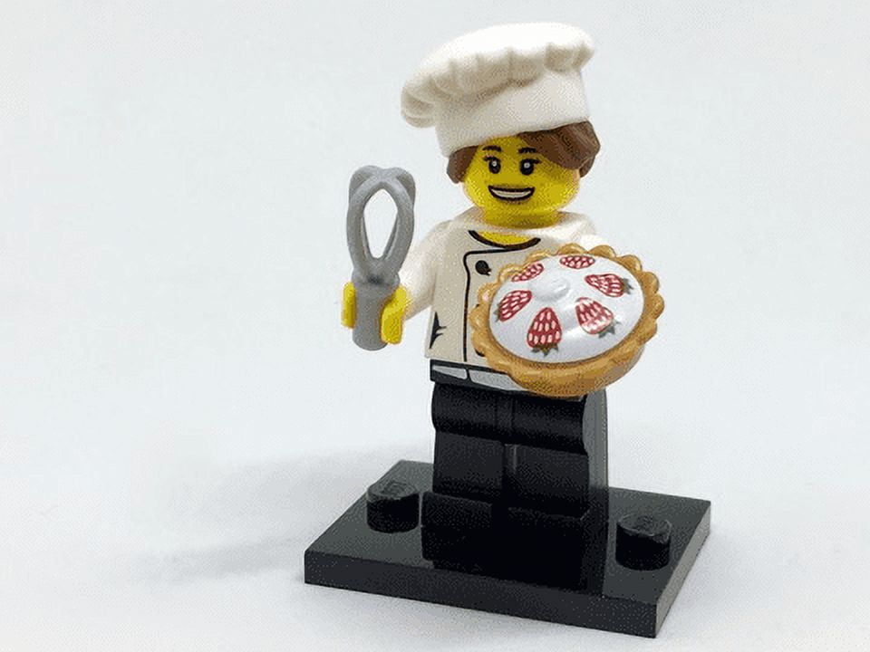 LEGO Chef Cook Female Minifigure Kitchen With Oven Work Bench Food Tools  Gift