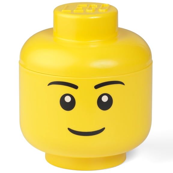 Room Copenhagen LEGO Plastic Storage Head Small, Boy, Yellow