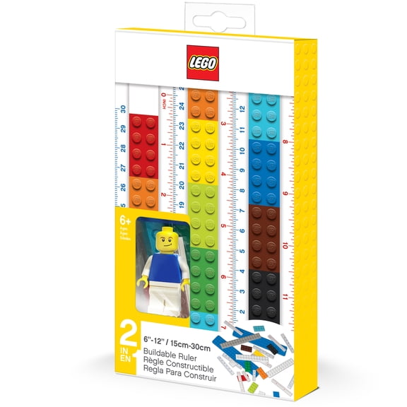 LEGO Convertible Ruler with Minifigure Set, Ages 6 to Adult