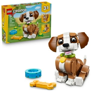 LEGO Creator 3 en 1 Animales Adorables: Cachorro Juguetón Juguete de Construcción para Niñas y Niños, Mayores de 8 años - Regalo de Cumpleaños para Niños - 3 Opciones de Construcción, Perro, Ardilla o Pato - 31382
