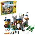 thumbnail image 1 of LEGO Creator 3 in 1 Medieval Castle Toy, Transforms from Castle to Tower to Marketplace, Includes Skeleton and Dragon Figure, with 3 Minifigures and Catapult, 31120, 1 of 8
