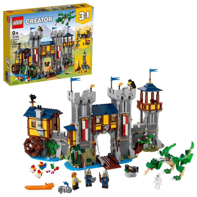 LEGO, Creator 3 in 1 Medieval Castle Toy, 31120, Includes Dragon