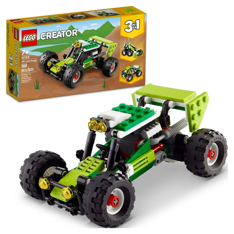  LEGO Creator 3 in 1 Off-Road Buggy, Transforms to 3 Different  Construction Vehicles from Skid Loader Digger to ATV Car Toy to Off-Roader,  Construction Set for Kids 7 Plus Years Old