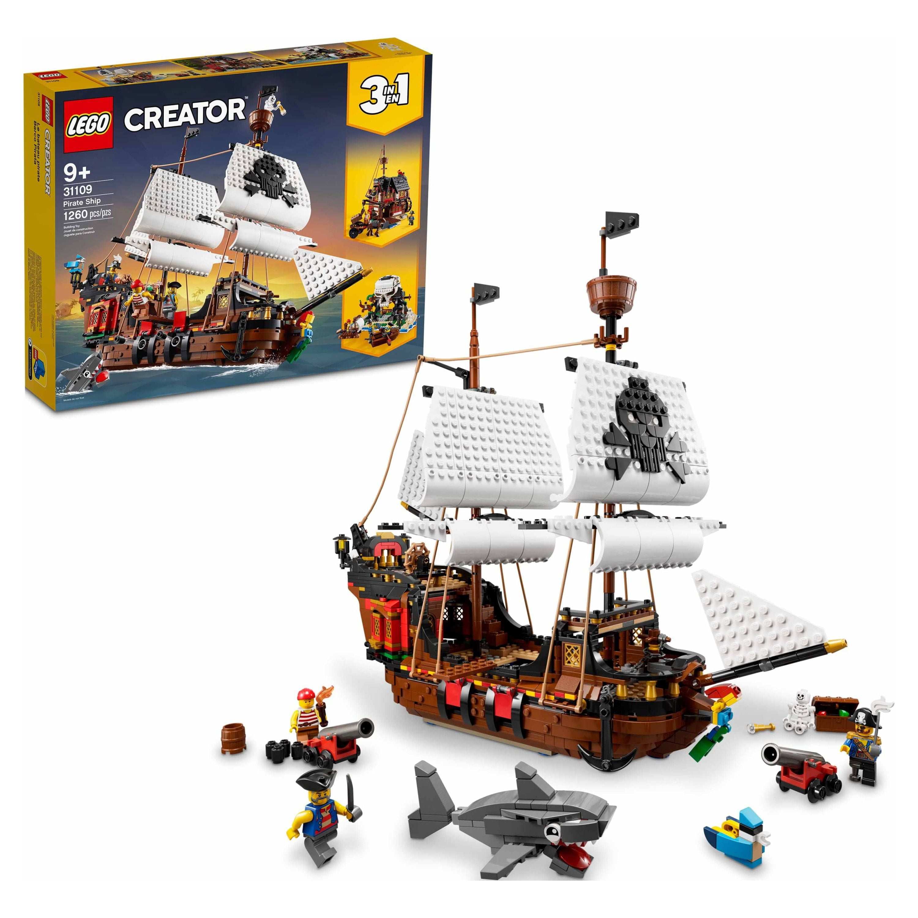 BRICK STORY Pirate Ship Building Sets Boat and Ship Model Pirate Toys  Building Blocks Pirate Ship Toys for Boys and Girls Pirate Adventure  Playset