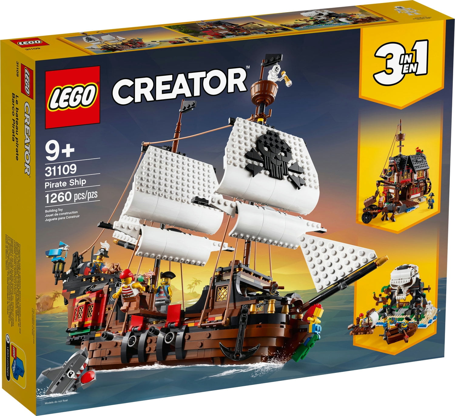 LEGO &nbsp;Creator 3 in 1 Pirate Ship 9+ years, 1260 pieces