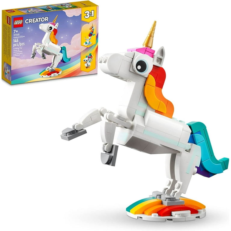 LEGO Creator 3 in 1 Magical Unicorn Toy to Seahorse to Peacock