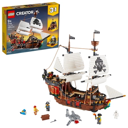 LEGO Creator 3in1 Pirate Ship 31109 Toy Building Set for Kids Age 9+ (1,260 Pieces)