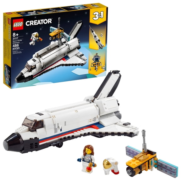 Open Box LEGO Creator 3in1 Space Shuttle Adventure Building Kit - Cool Toys for Kids Who Love Space & Rockets - 31117