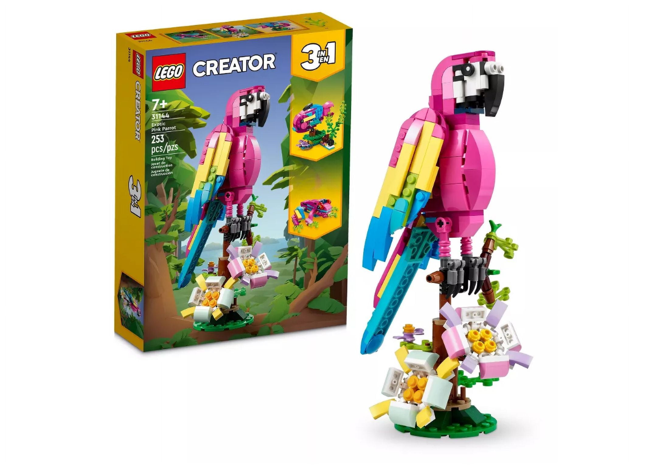 LEGO Creator Exotic Pink Parrot 3in1 Building Toy Set 31144 EXCLUSIVE
