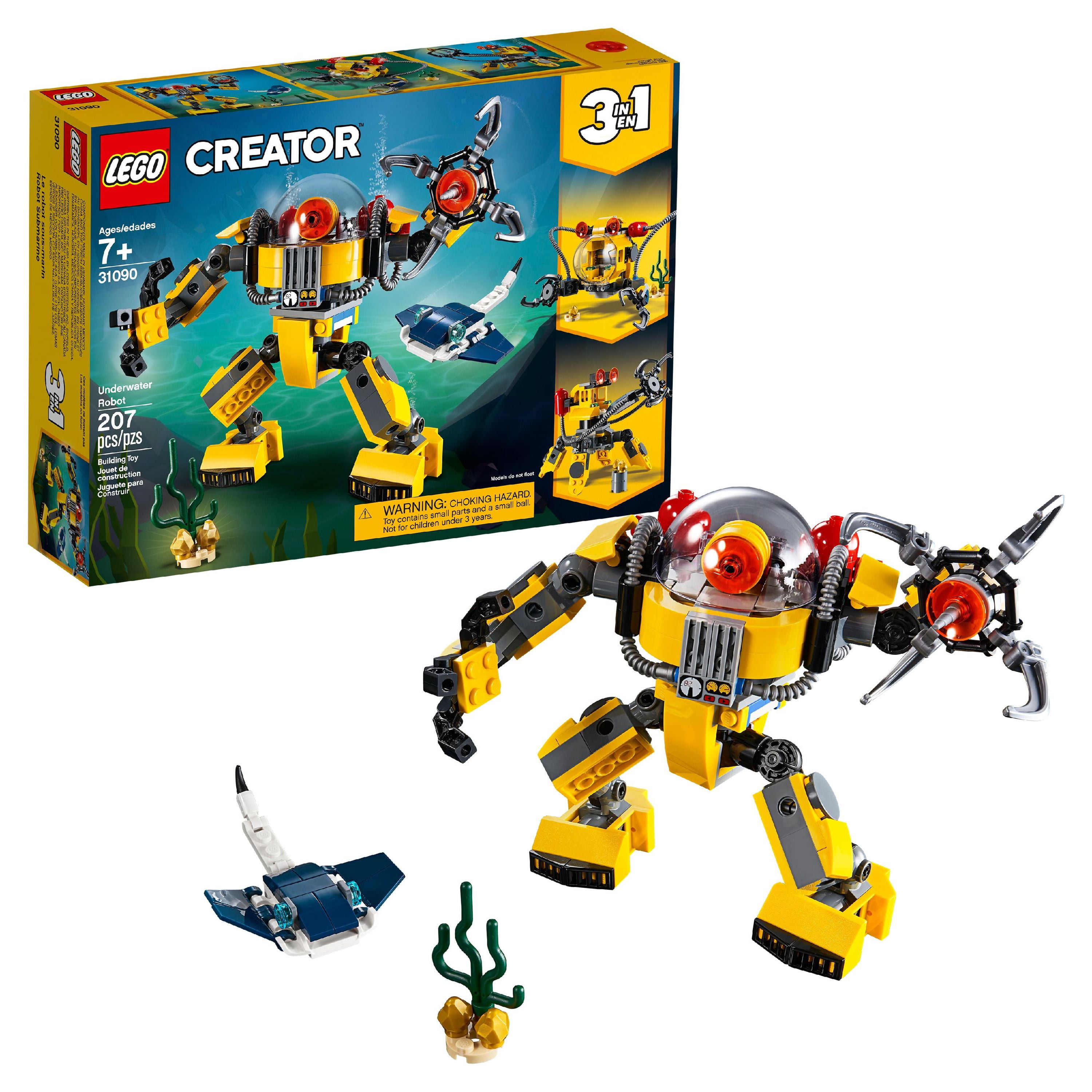 LEGO Creator Underwater Robot and Submarine Toy Building Kit 31090
