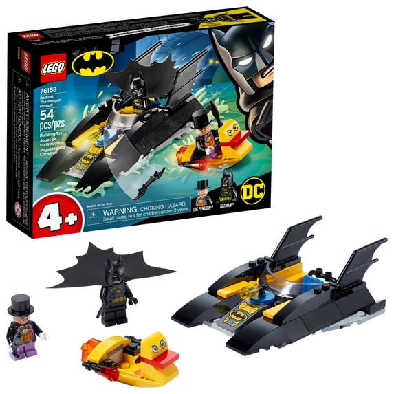 LEGO DC Batboat The Penguin Pursuit! 76158 Fun Batman Building Toy with Super-Hero Minifigures (54 Pieces)