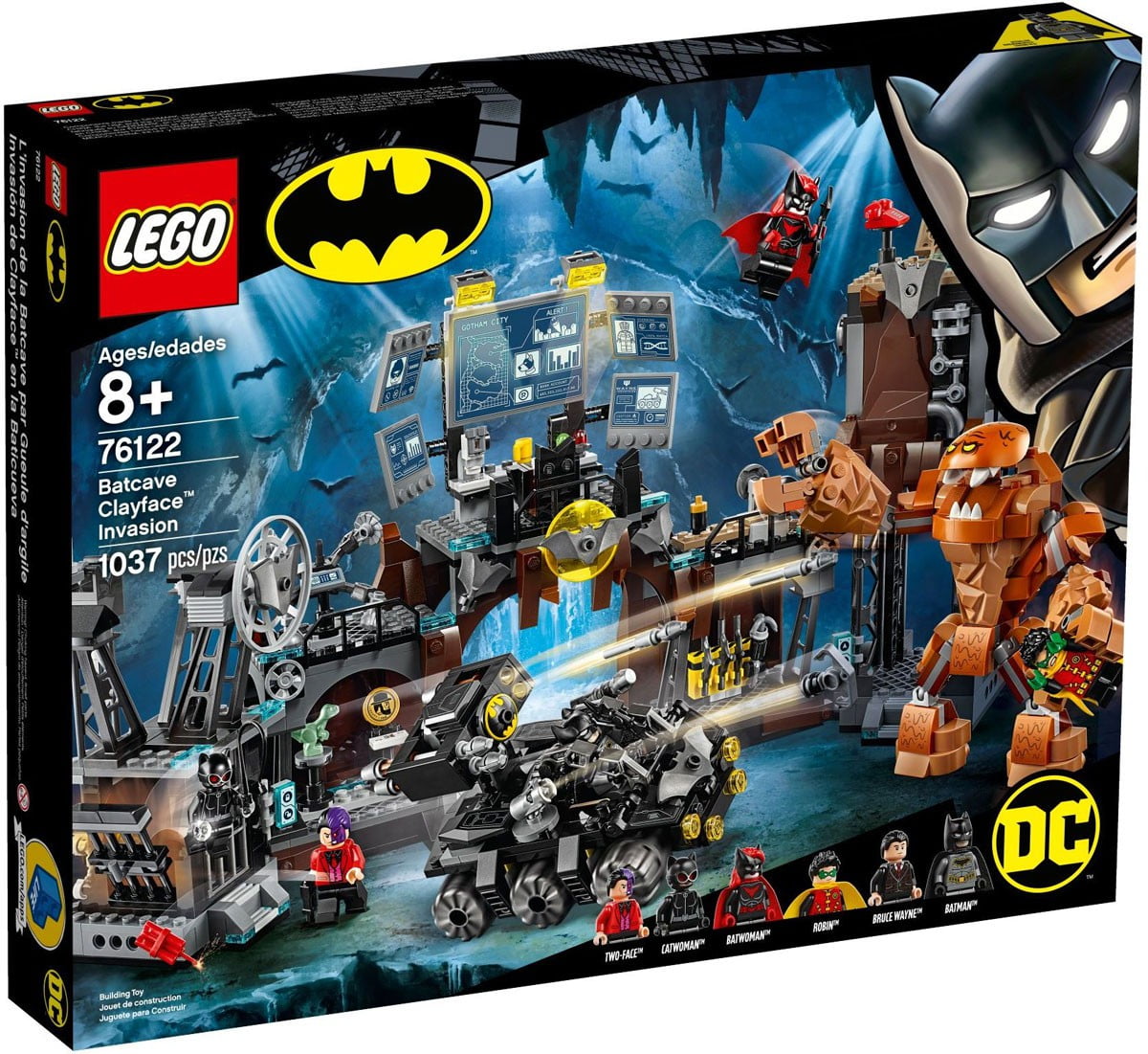 LEGO DC Batman Batcave Clayface 76122 Building Set (1037 Pieces)