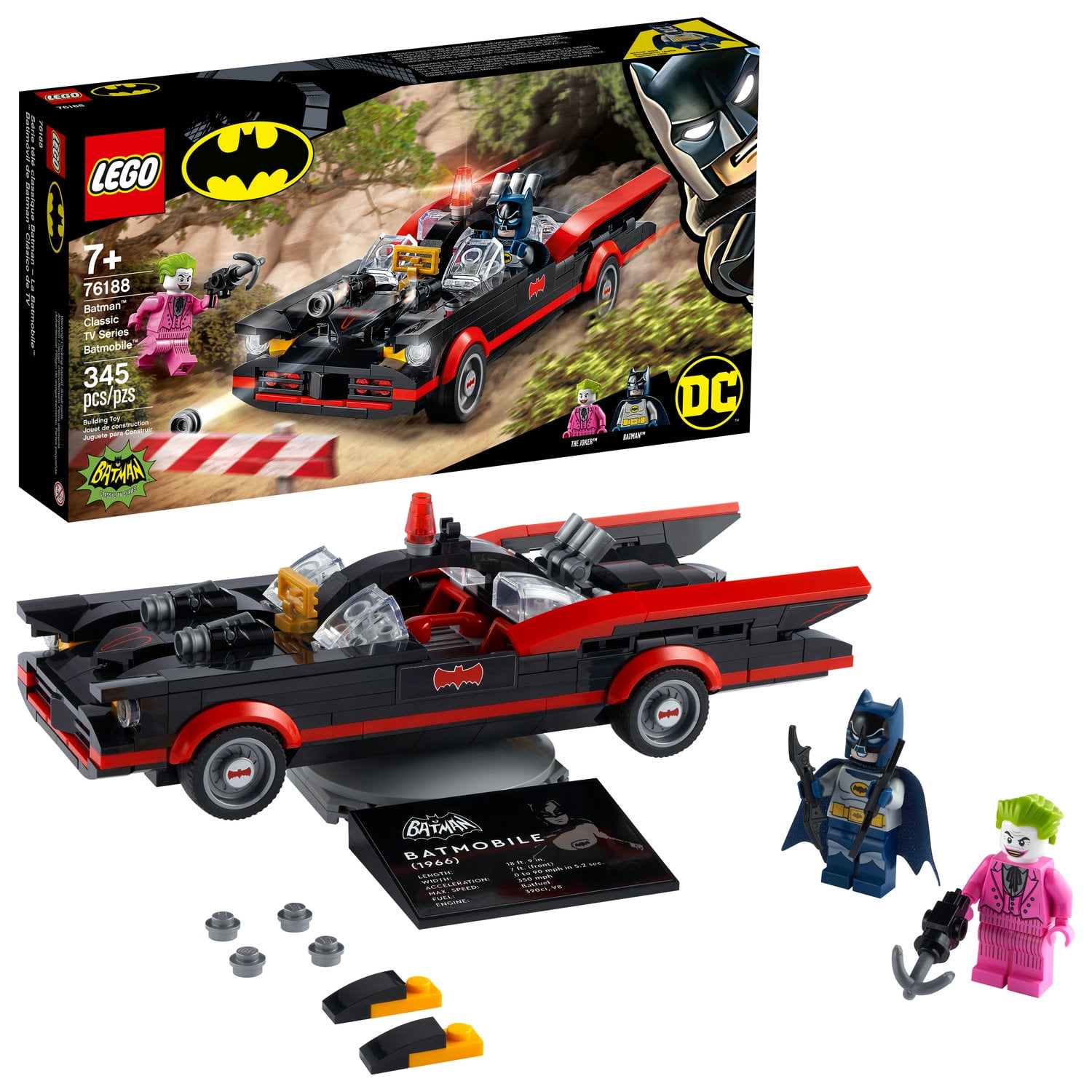 LEGO Batman: Batman Classic TV Series Batmobile 76188 Toy (345 Pieces) - Walmart.com