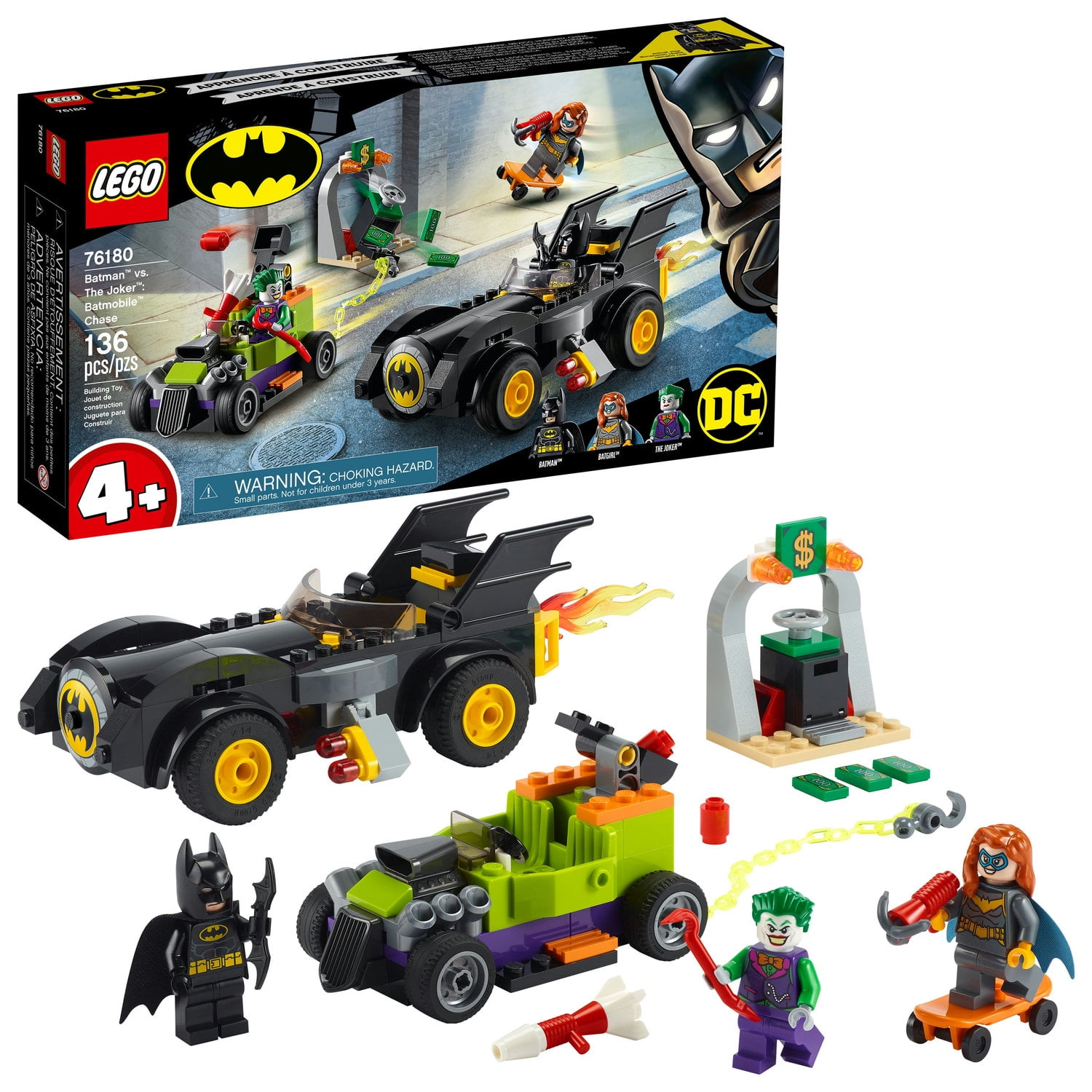 Far frø Feje LEGO DC Batman: Batman vs. The Joker: Batmobile Chase 76180 Building Toy  for Kids (136 Pieces) - Walmart.com