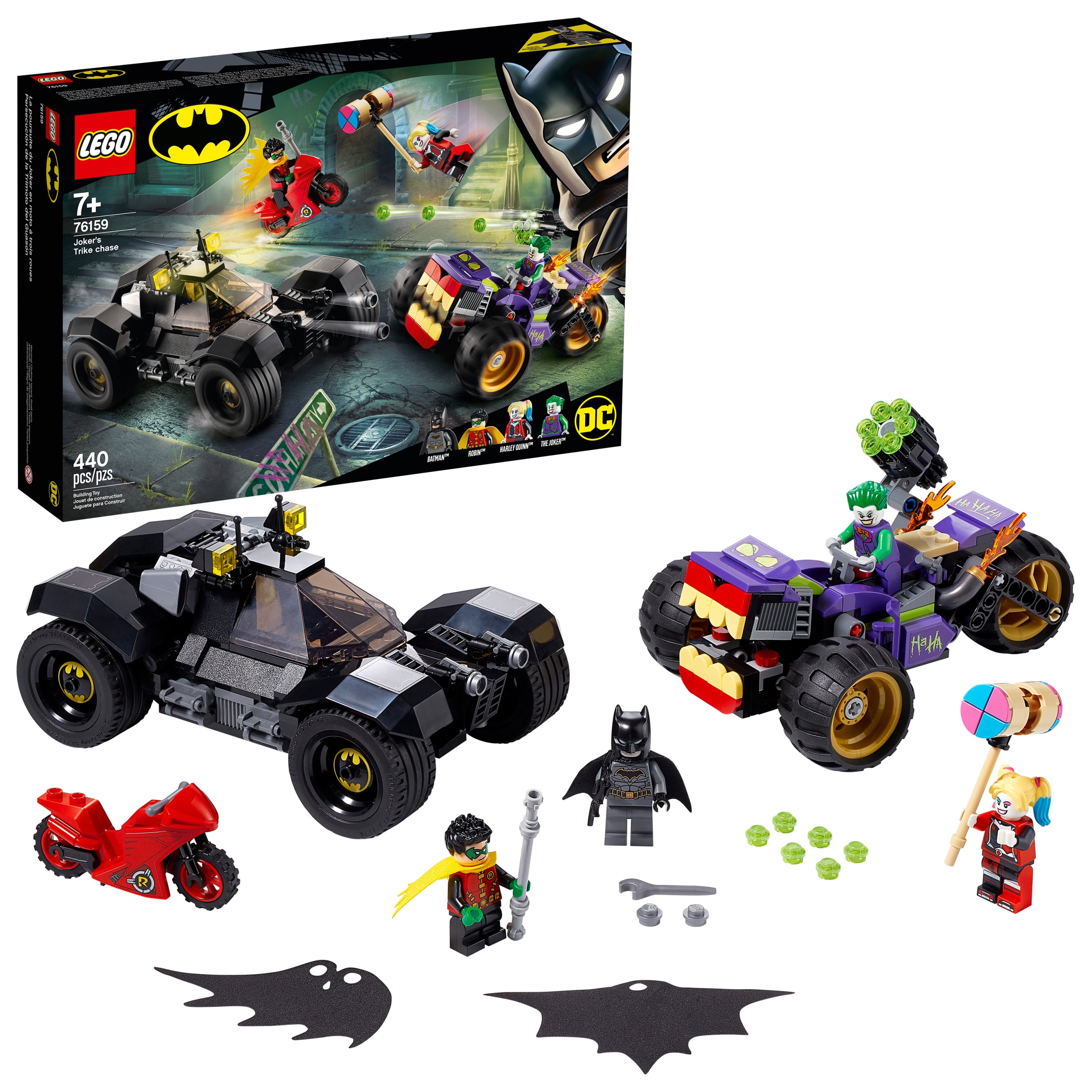 LEGO DC Batman Joker's Trike Chase 76159 Batmobile Building Toy with ...