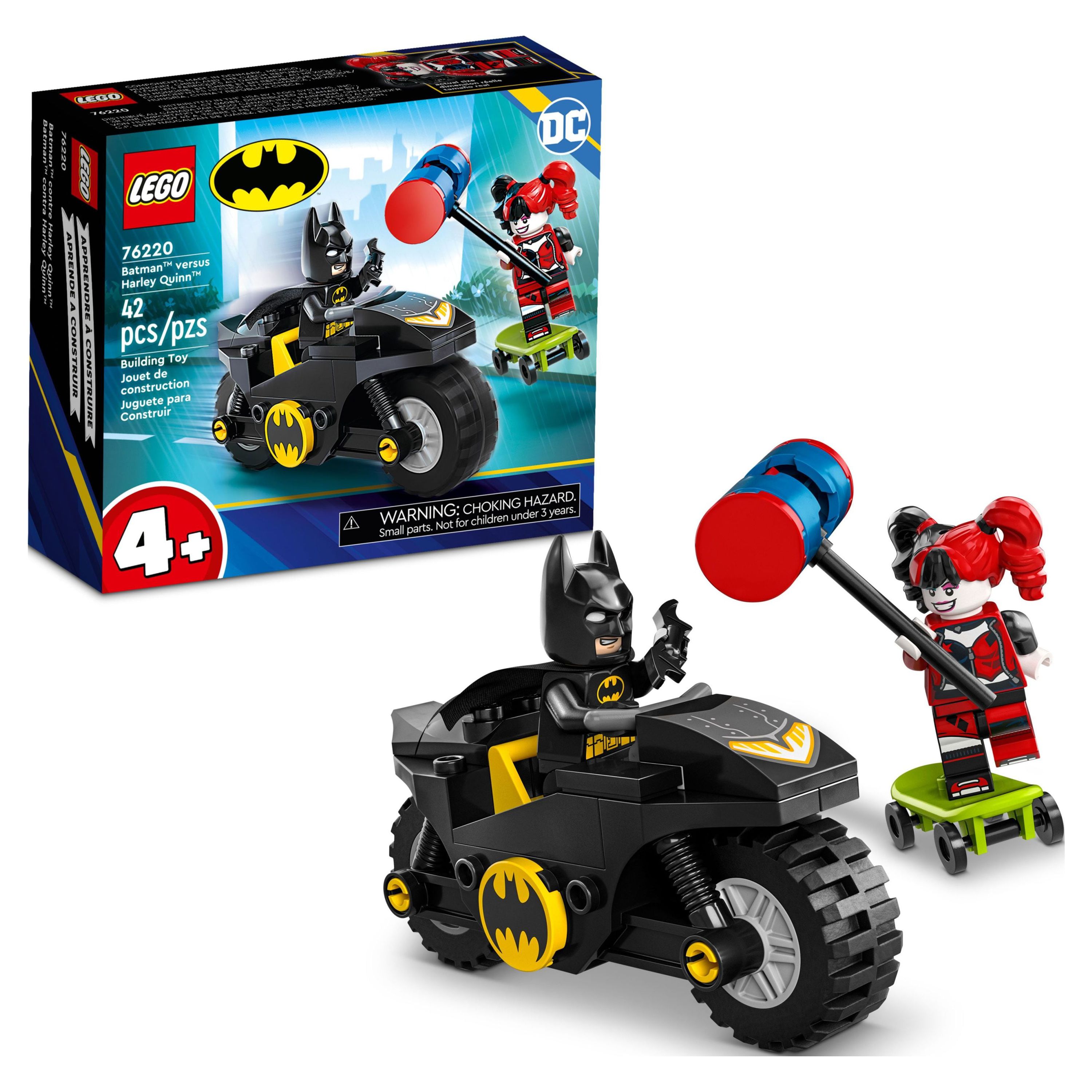 LEGO DC Batman versus Harley Quinn 76220, Superhero Action Figure Set with  Skateboard and Motorcycle Toy for Kids, Boys and Girls Aged 4 Plus -  Walmart.com