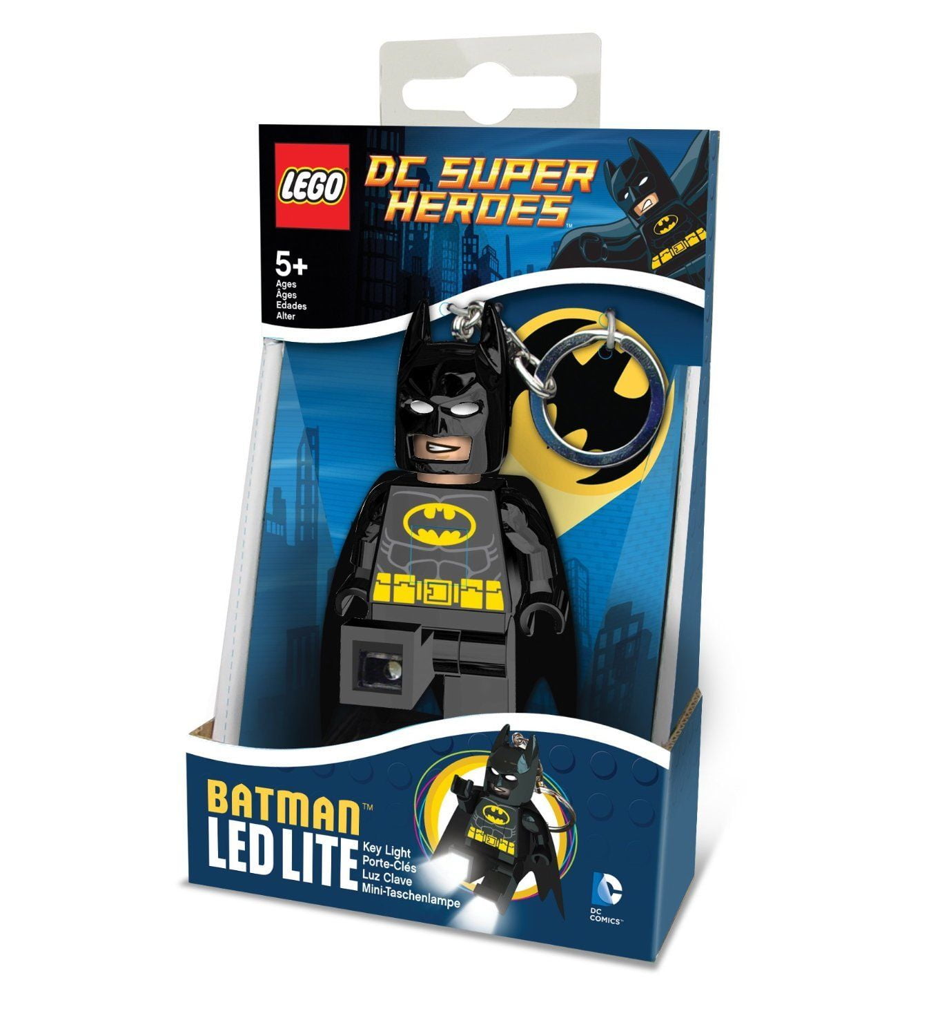 LEGO Gel Pen Black Ink Super Heroes Batman with Bonus Keychain Light