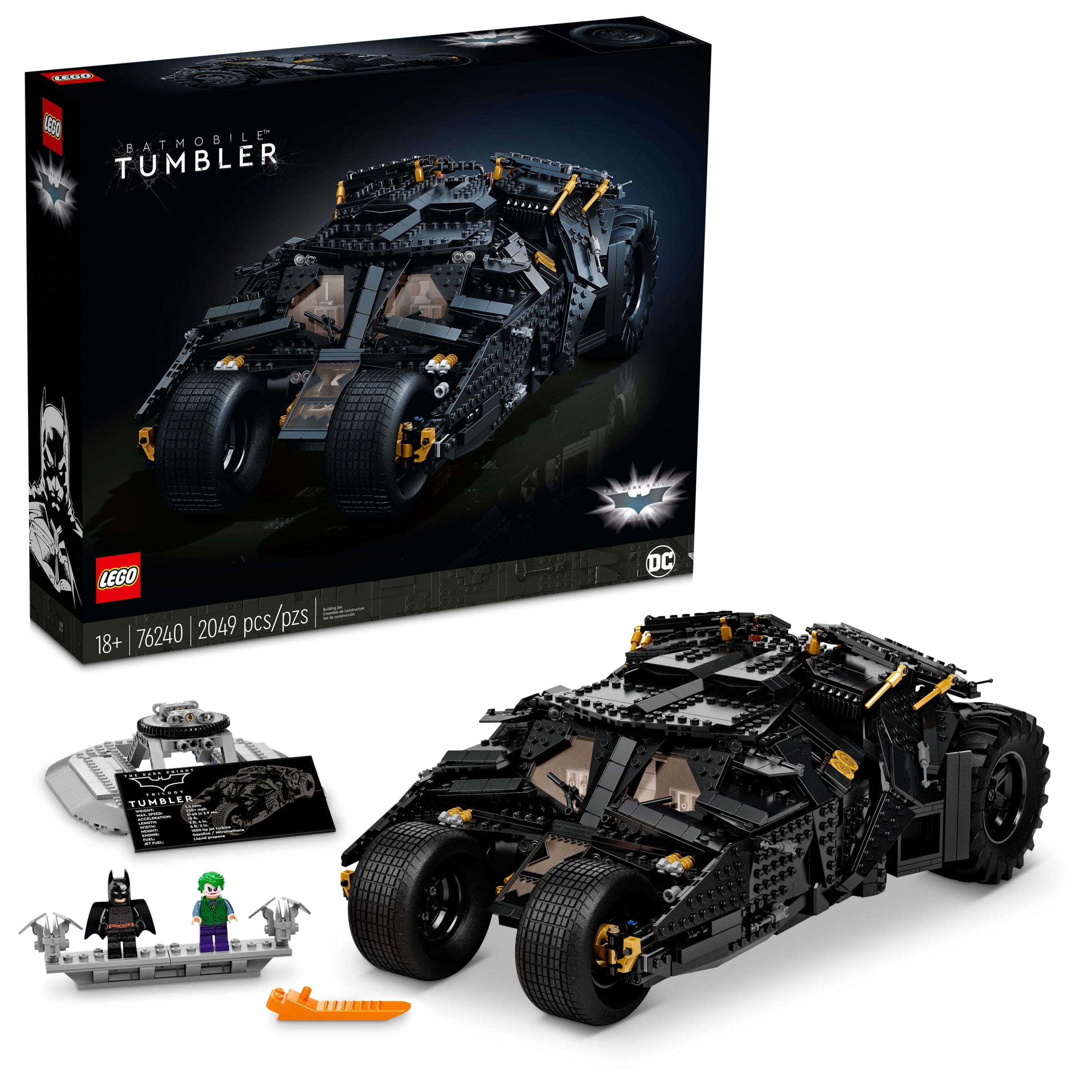 flamme Ja offentlig LEGO DC THE Batman Batmobile Tumbler 76240 Building Kit (2,049 Pieces) -  Walmart.com