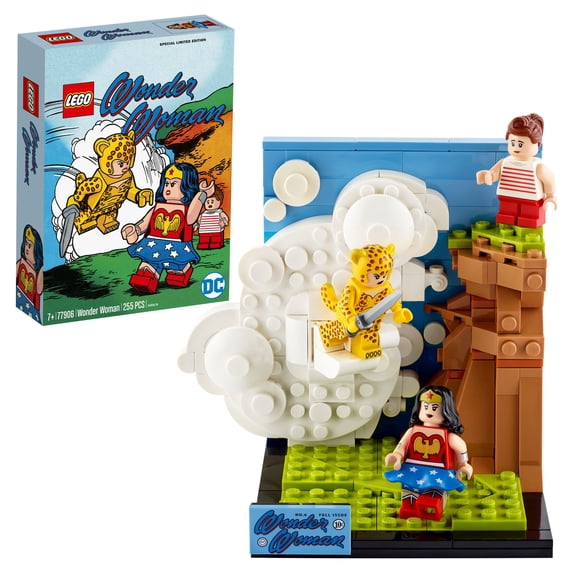 LEGO DC Wonder Woman 77906 Building Toy; Model Featuring Wonder Woman, Cheetah and Etta Candy (255 Pieces)