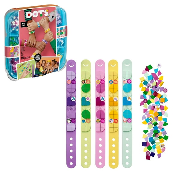 LEGO DOTS Bracelet Mega Pack 41913 DIY Creative Craft Bracelet-Making Kit, Building Toy for Kids (300 Pieces)