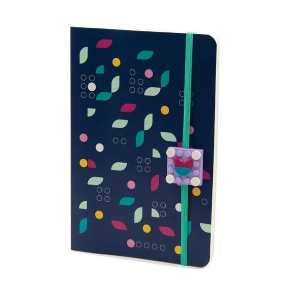 LEGO DOTS Notebook with Sliding Charm (52796) Softcover Notebook with Elastic Band Page Marker