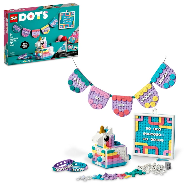 LEGO DOTS Unicorn Creative Family Pack 41962 5 in 1 Toy Crafts Set with  Banner and Message Board, Party Decorations Gift for Kids, Girls and Boys  Aged 6 Plus