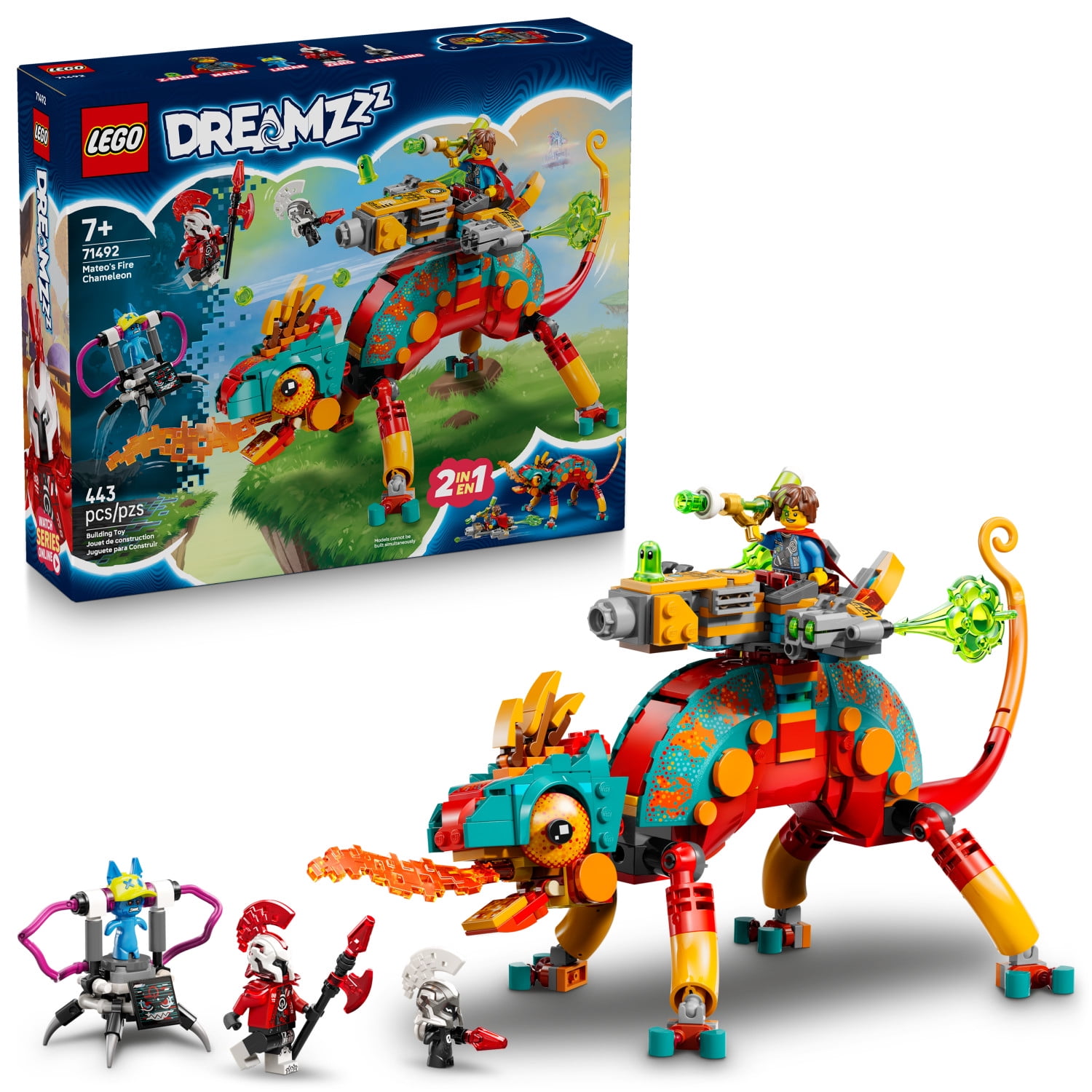 LEGO DREAMZzz Mateo's Fire Chameleon Building Toy - Pretend Play