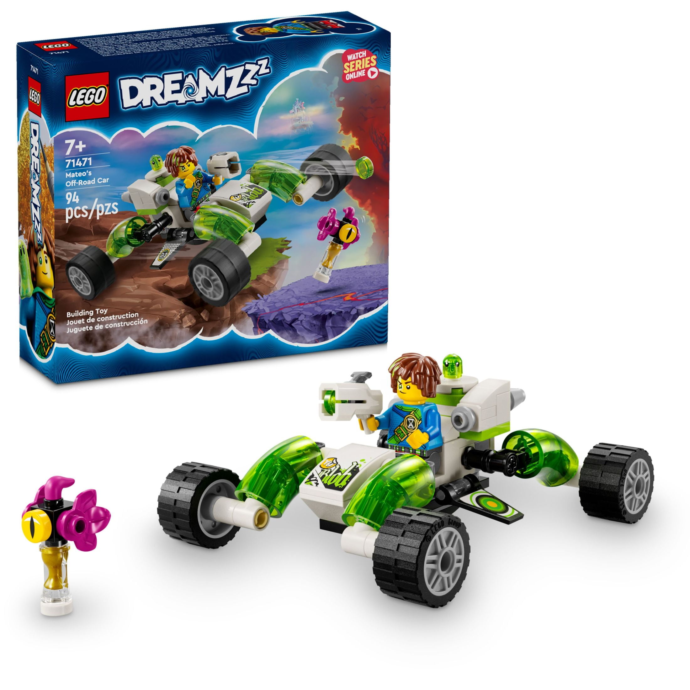 LEGO DREAMZzz Mateo s Off Road Car Toy Kids can Build a Dune Buggy Toy or Quadcopter Includes Mateo Action Figure and Other Characters From the TV Show Great Toy for Kids 7 Years