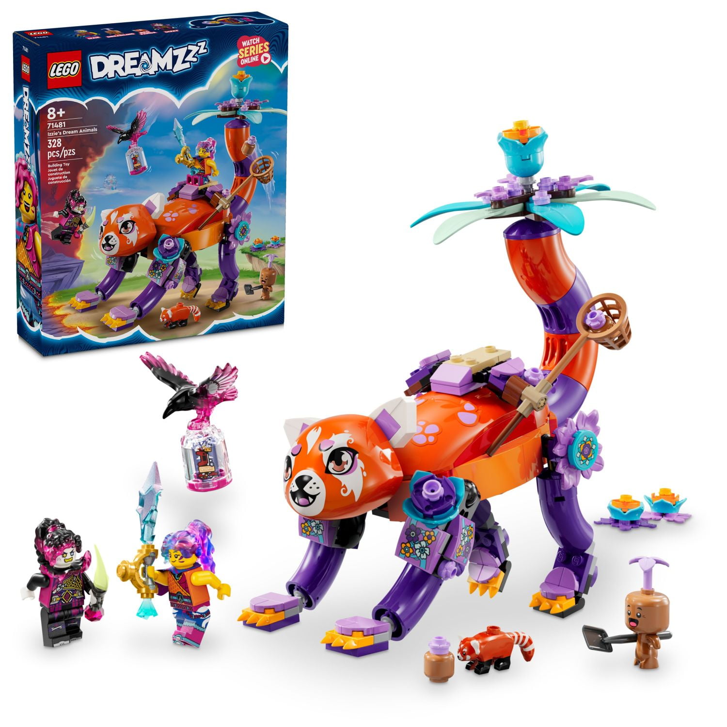 LEGO DREAMZzz Izzie s Dream Animals Toy Set with Minifigures Included 3 Animal Building Options 71481 Walmart