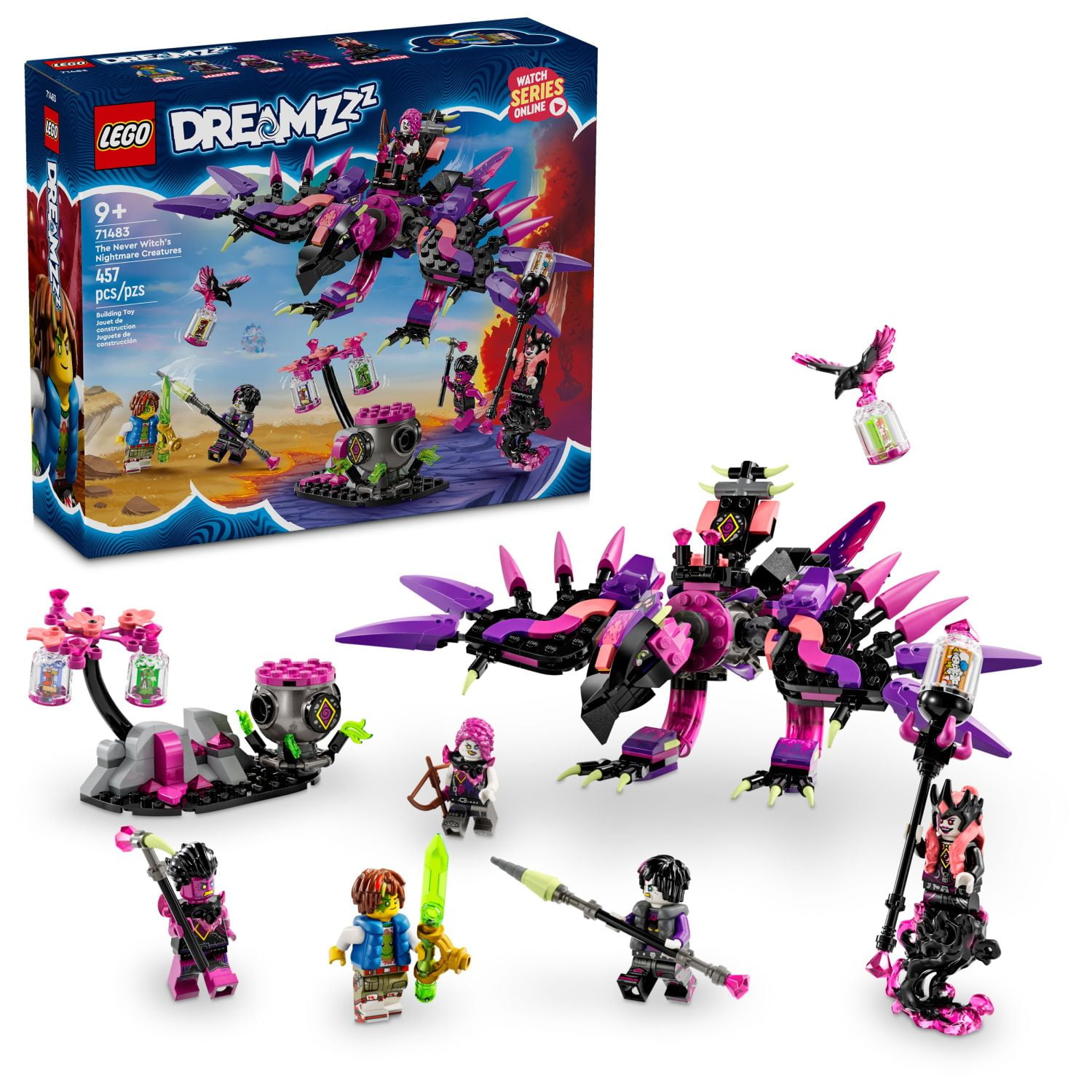 LEGO DREAMZzz The Never Witch s Nightmare Creatures Kids Toy Halloween Gift for 9 Year Old Boys and Girls 71483 Walmart
