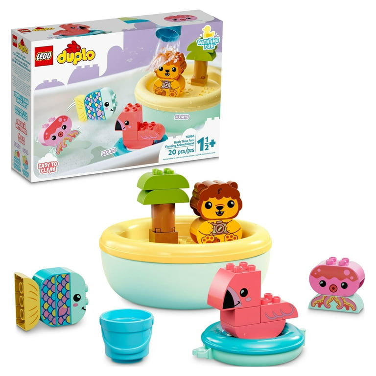 LEGO DUPLO Bath Time Fun: Floating Animal Island 10966 Bath Toy for Babies  and Toddlers 1.5 plus Years Old, Baby Bathtub Water Toys, Easy to Clean