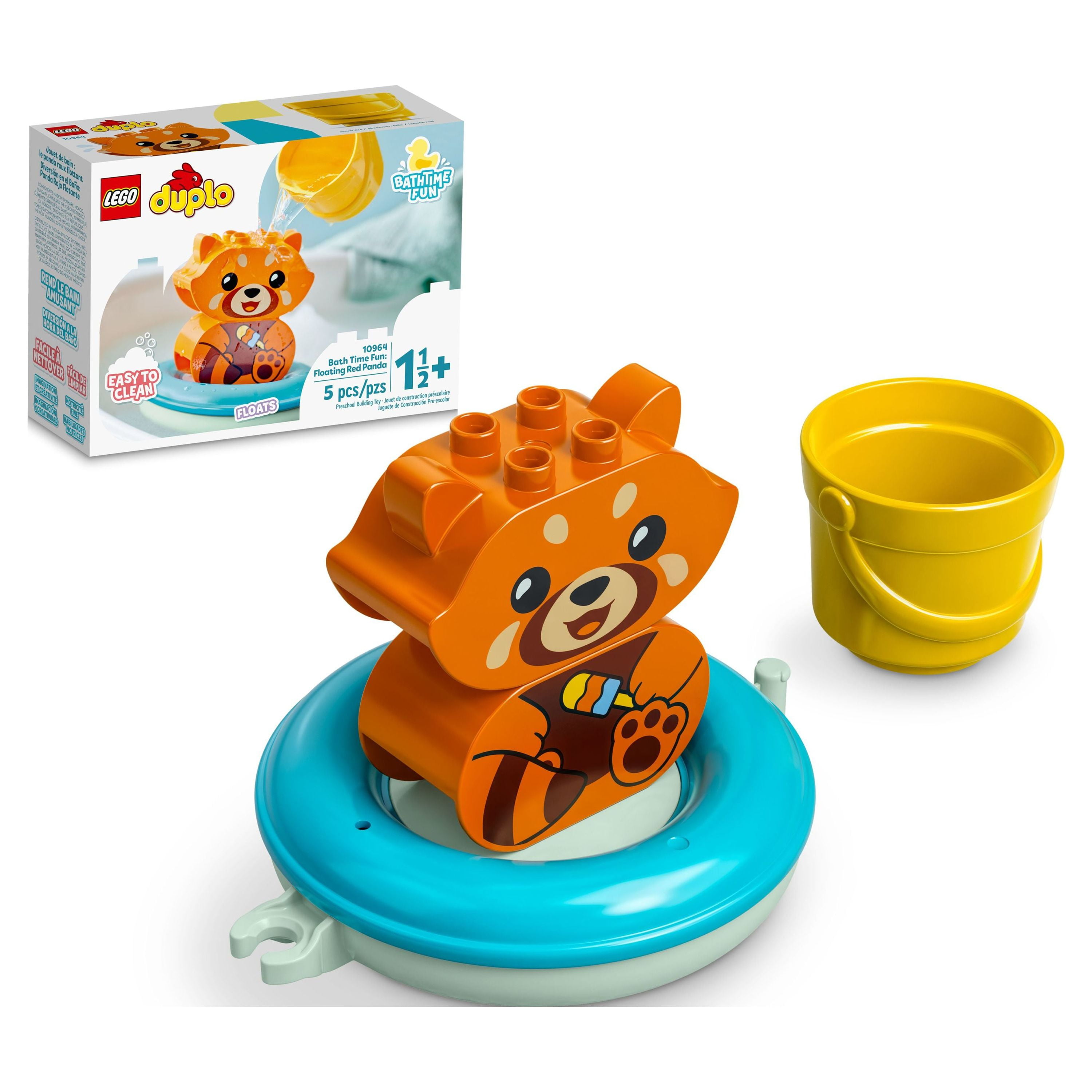 LEGO DUPLO Bath Time Fun: Floating Red Panda 10964 Bath Toy for