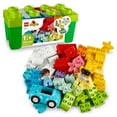 LEGO DUPLO Classic Brick Box Building Set with Storage 10913, Toy Car, Number Bricks and More