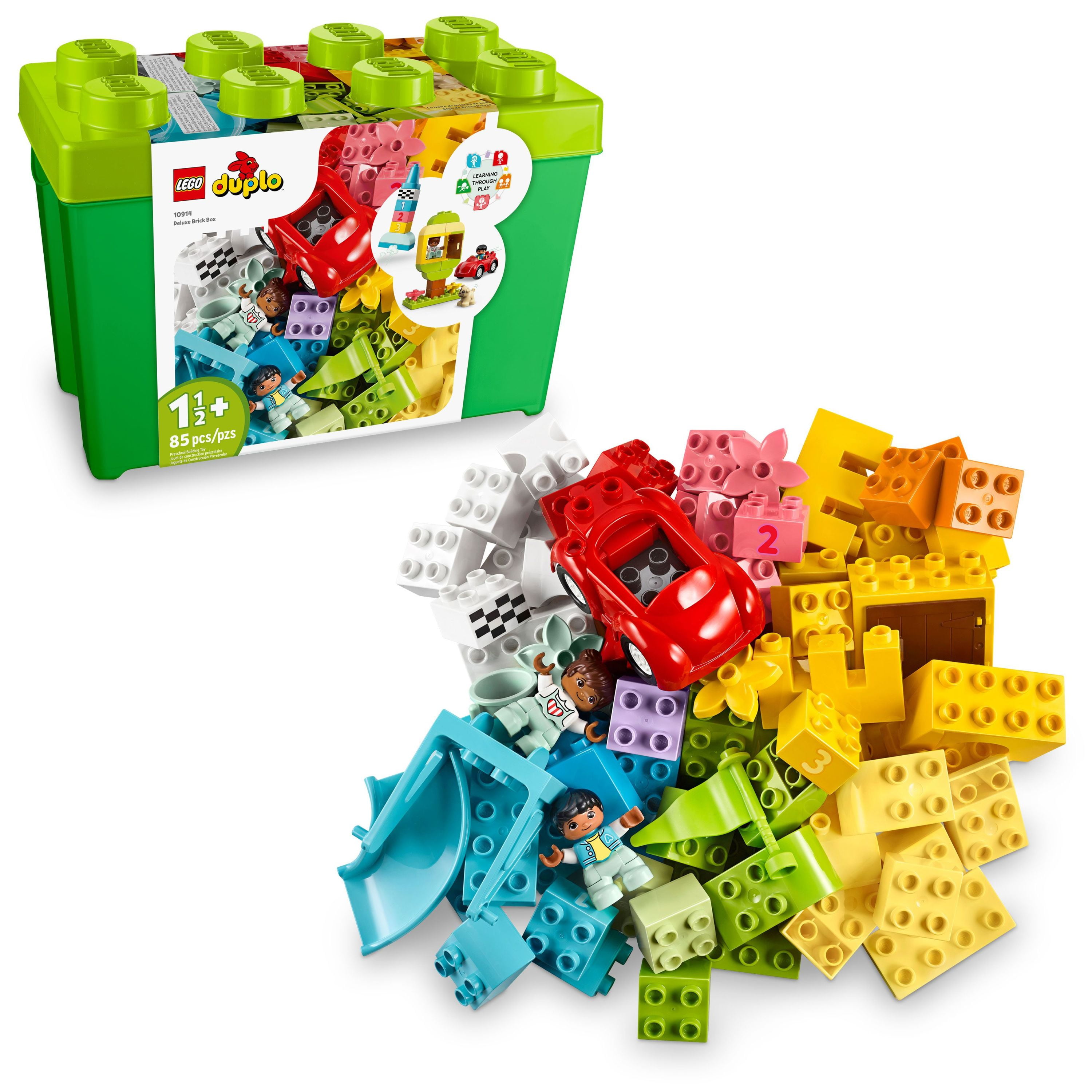 Let kold Diktere LEGO DUPLO Classic Deluxe Brick Box Building Set with Toy Storage 10914,  First Bricks Educational Learning Toys for Toddlers and Kids 1.5 - 3 Years  Old - Walmart.com