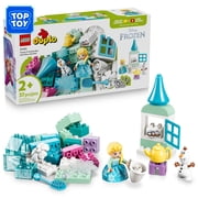 LEGO DUPLO Disney Frozen Creative Box with Elsa and Olaf - Building Toy for Girls & Boys, Ages 2+ - Toddler Disney Toy Figures & Playset - Gift for Birthdays - 10462