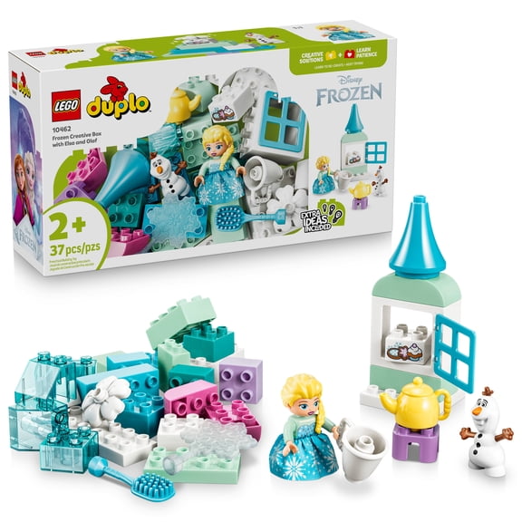 LEGO DUPLO Disney Frozen Creative Box with Elsa and Olaf - Building Toy for Girls & Boys, Ages 2+ - Toddler Disney Toy Figures & Playset - Gift for Birthdays - 10462
