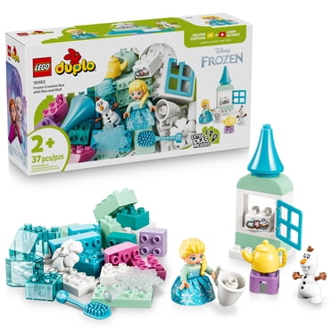 LEGO DUPLO Disney Frozen Creative Box with Elsa and Olaf - Building Toy for Girls & Boys, Ages 2+ - Toddler Disney Toy Figures & Playset - Gift for Birthdays - 10462