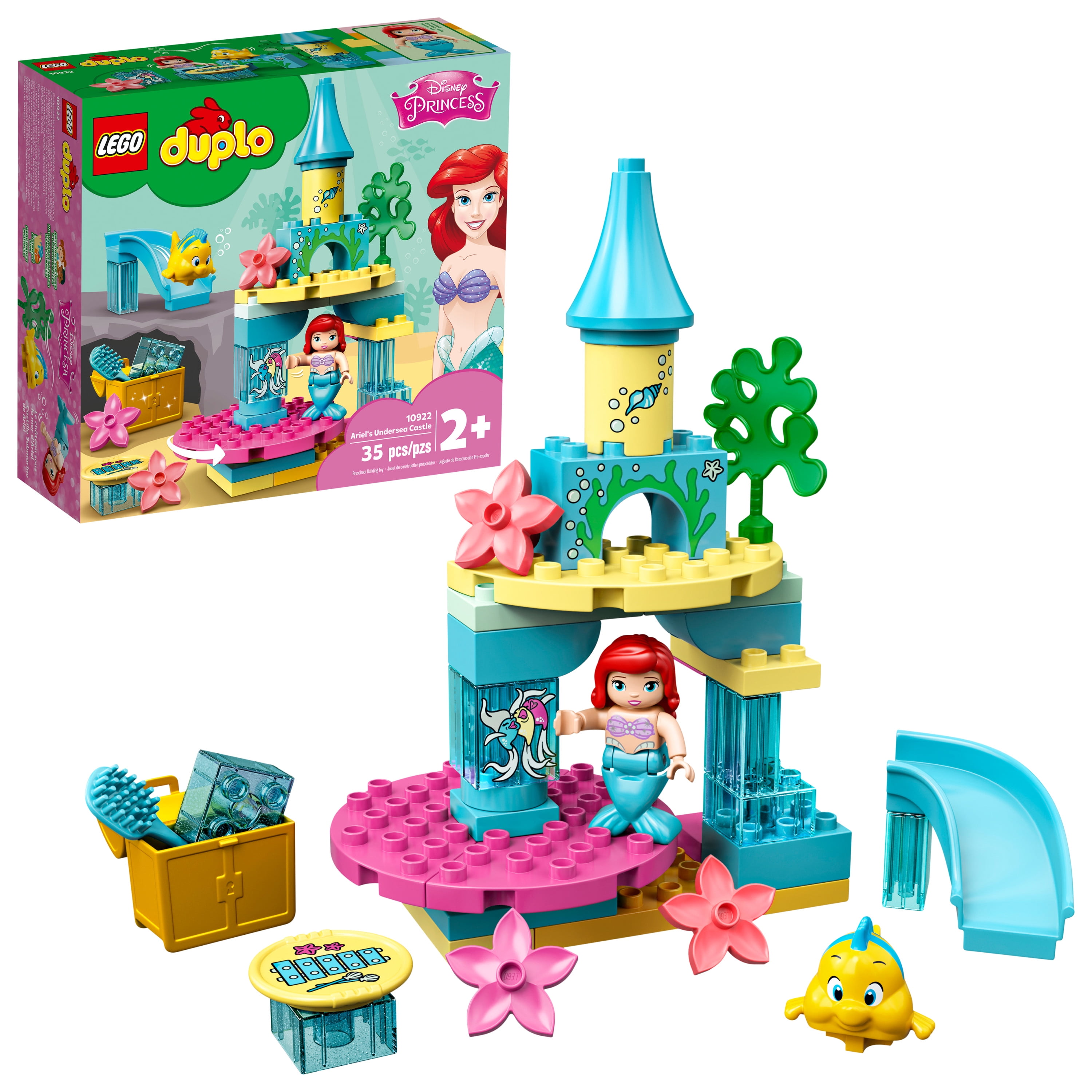 Mose klassekammerat Udsæt LEGO DUPLO Disney Ariel's Undersea Castle 10922 Toddler Building Toy with  Flounder (35 Pieces) - Walmart.com
