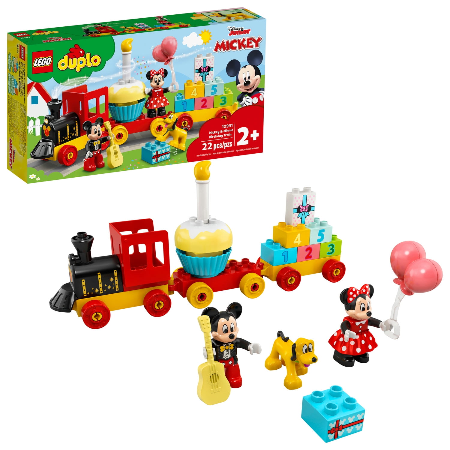 LEGO DUPLO Disney Mickey Minnie Birthday Train 10941 Learning and Building Playset 22 Pieces