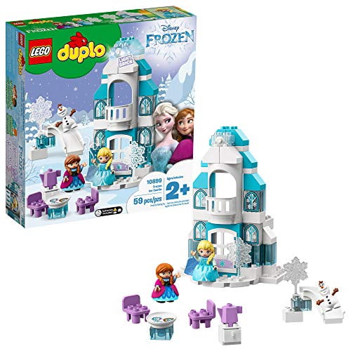 LEGO DUPLO Disney Princess Frozen Ice Castle 10899 Building Toy with Light Brick, Princess Elsa and Anna Mini-Dolls plus Olaf Figure, Gifts for 2 Year Old Toddlers, Girls & Boys
