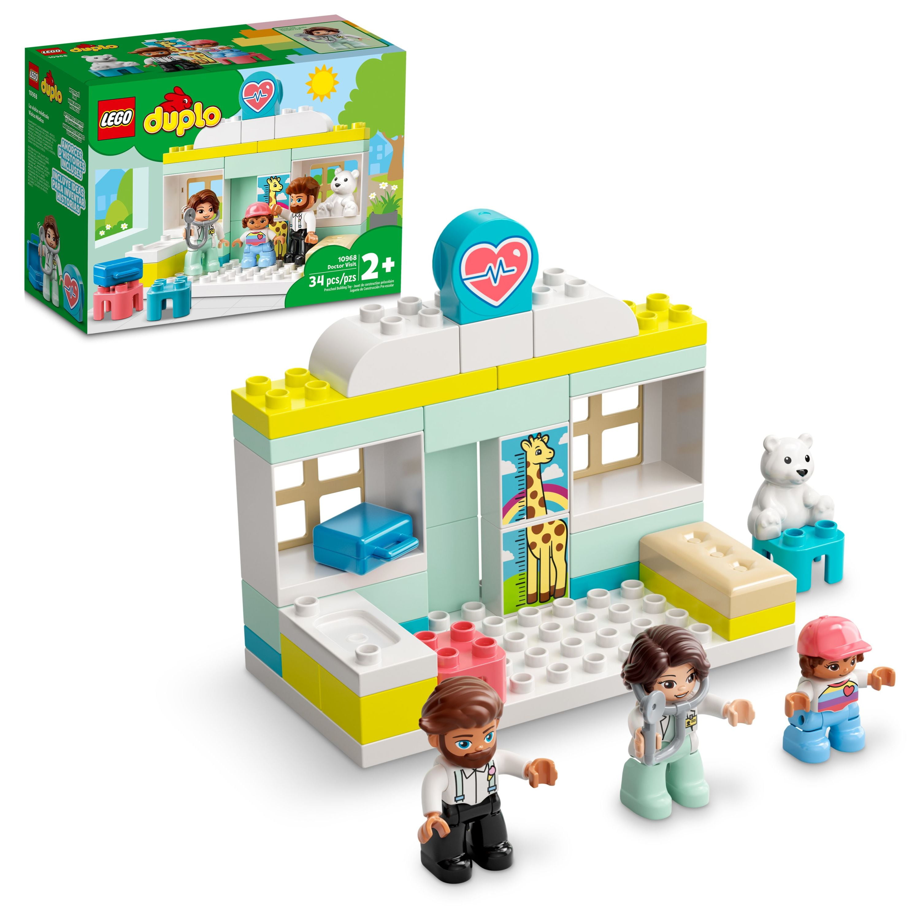 pubertet Vant til Tåler LEGO DUPLO Doctor Visit 10968 - Large Bricks Building Set, Educational  Early Learning Toy, Includes Doctor, Father, and Child Figures, Great  Development Gift for Toddlers, Girls, and Boys 2+ Years Old - Walmart.com